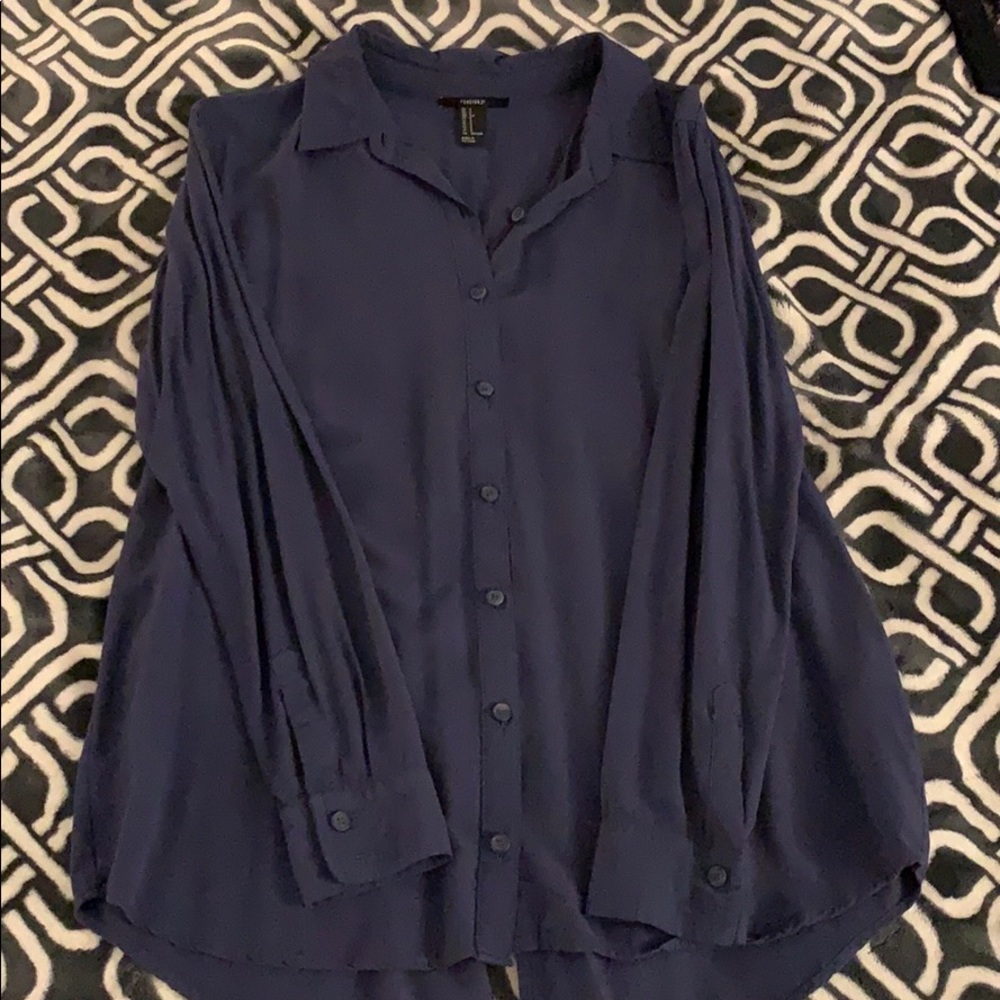 Button down slit open back